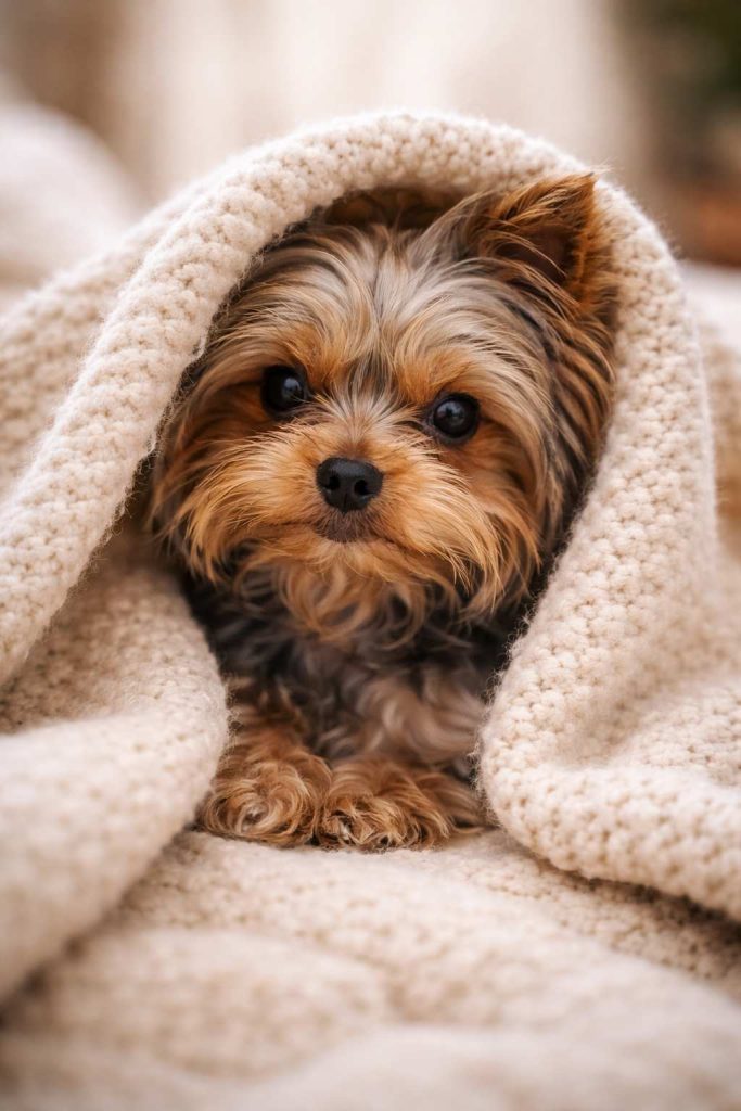 yorkshire terrier shaking