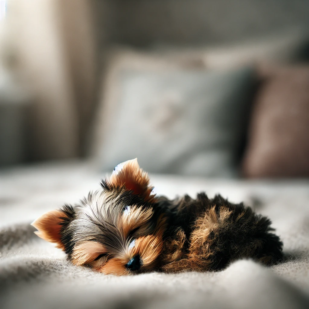 yorkie sleeping