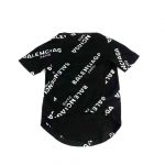 pawenciaga black designer dog t-shirt