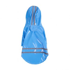 reflective safety yorkie raincoat blue