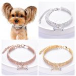 yorkie collar with diamond zircon