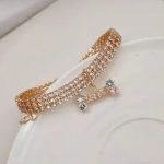 yorkie collar with diamond zircon