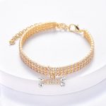 yorkie collar with diamond zircon