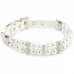 Pearl & Leather Yorkie Collar - Image 2