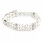 Pearl & Leather Yorkie Collar - Image 7
