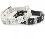 Pearl & Leather Yorkie Collar
