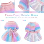 Rainbow Winter Yorkie Dress - Image 5