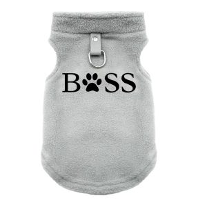 Who Is Your Boss Yorkie Coat gray