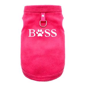 pink Who Is Your Boss Yorkie Coat
