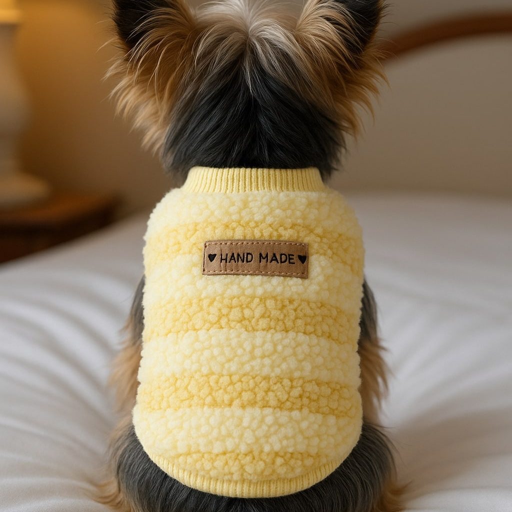 handmade yorkie sweater Handmade Yorkie Sweater - Image 1