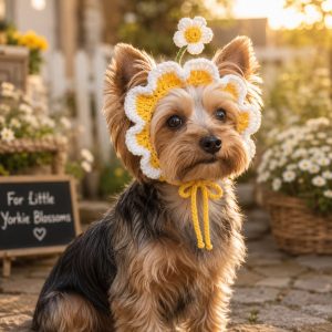 Yorkie Blossom Bonnet