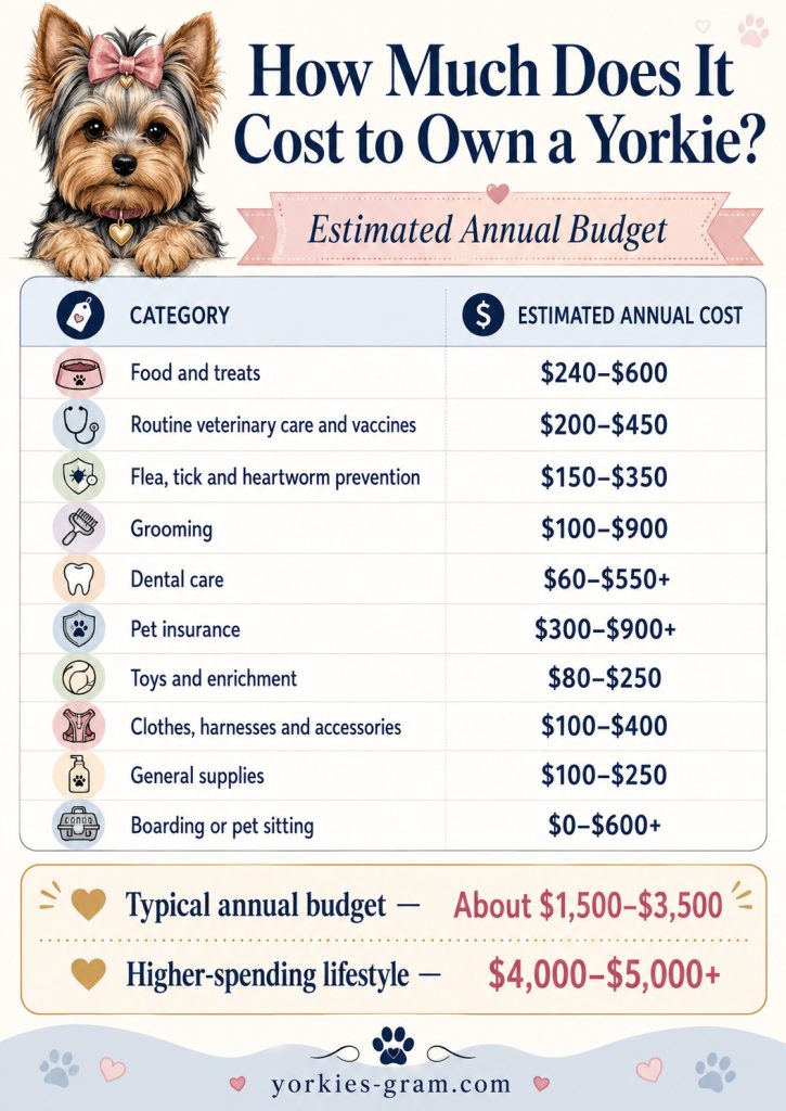 How Much Does It Cost to Own a Yorkie Complete Annual Budget