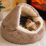 Fluffy Yorkie Cave Bed