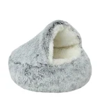 Fluffy Yorkie Cave Bed - Image 4
