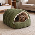 Corduroy Yorkie Cave Bed