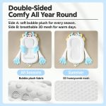 Double-sided patting bed with bubble plush and 3D mesh sides