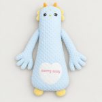 Blue dragon soothing patting Yorkie pillow