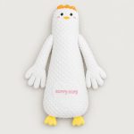 White goose soothing patting Yorkie pillow